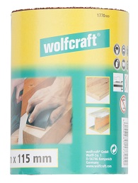 WOLFCRAFT - Sandpaper Roll for Wood/Metal 5 m x 115 mm, grain 40