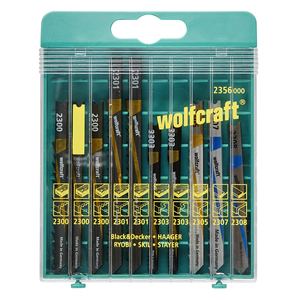 WOLFCRAFT - Jigsaw Blade Set 10 pcs, U-shank, 1-50mm