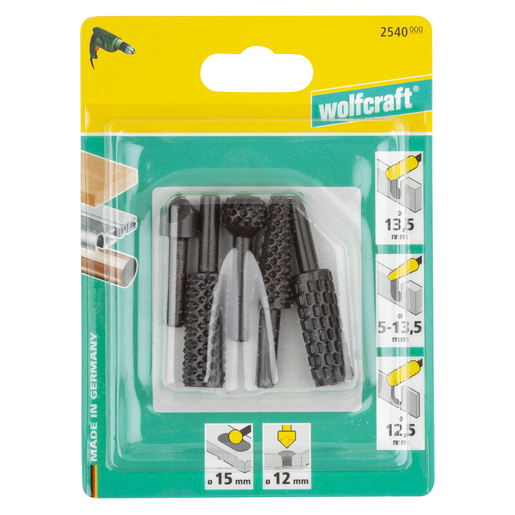 WOLFCRAFT - Rasp and Countersink Set, 5pcs