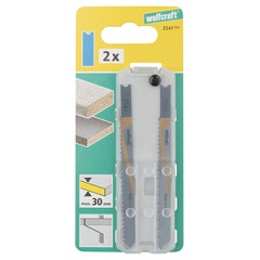 WOLFCRAFT - HCS Jigsaw Blades, U-shank, wood, clean cut 100mm, 2pcs