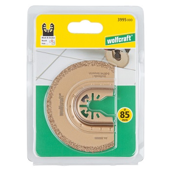 WOLFCRAFT - Tungsten Carbide Coated Radial Saw Blade "PRO", universal receptacle, cement 85mm