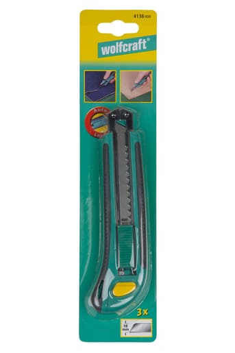 WOLFCRAFT - 2C Plastic Snap-Off Blade Knife 18mm