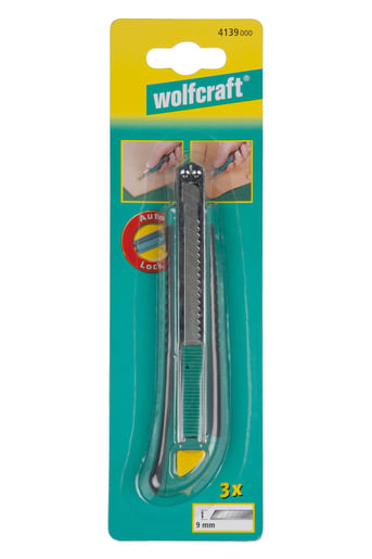 WOLFCRAFT - 2C Plastic Snap-Off Blade Knife 9mm