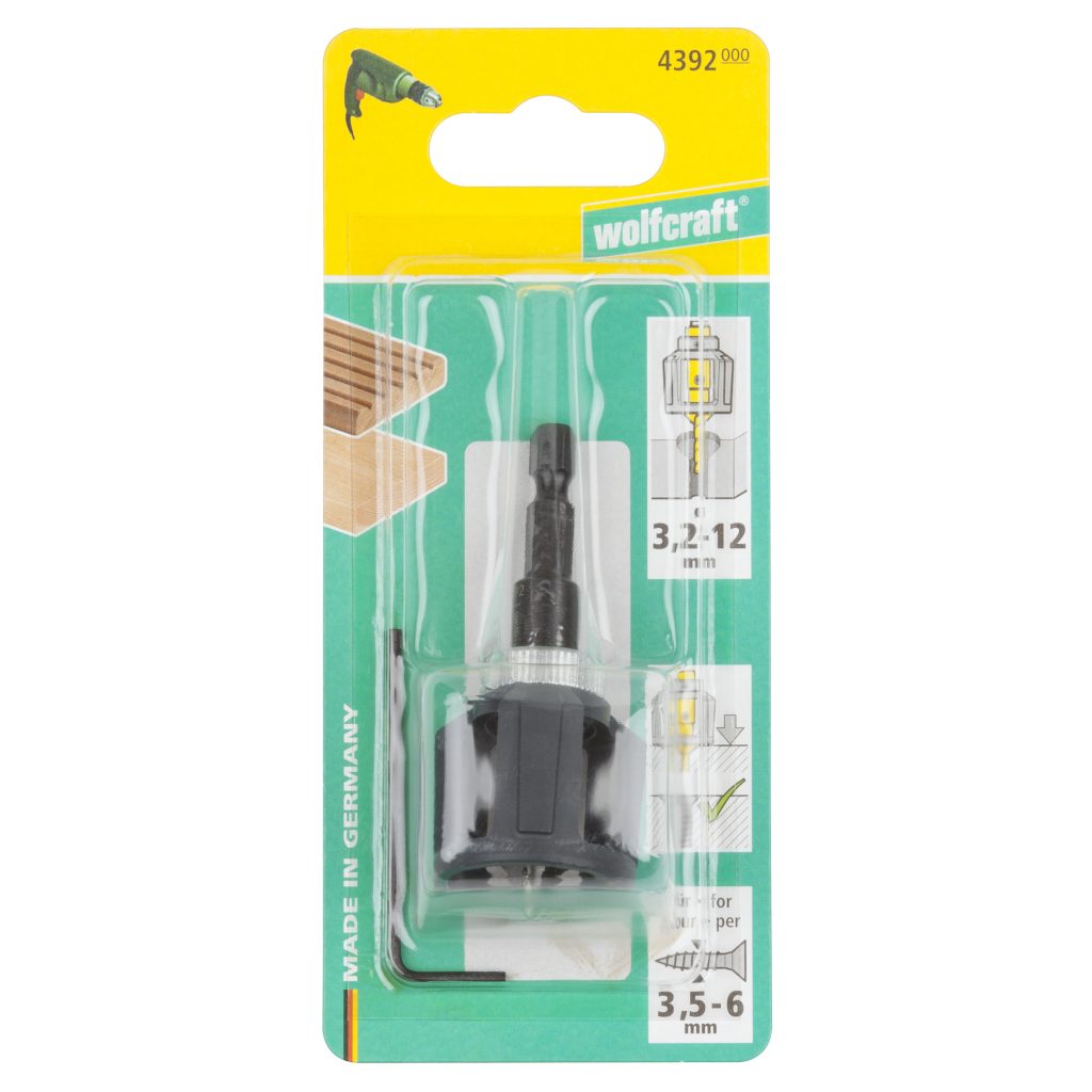 WOLFCRAFT - Screw Starter With Countersink and Depth Stop 3,5 – 6mm