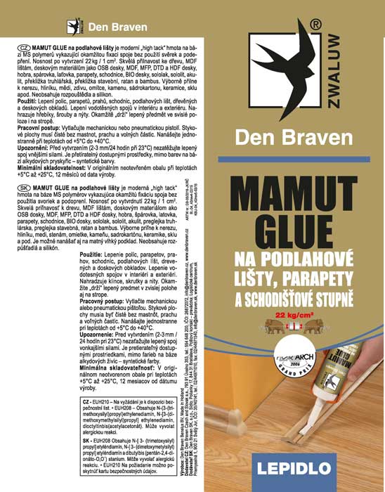 Den Braven - high-strength adhesive Mamut GLUE 290 ml - White