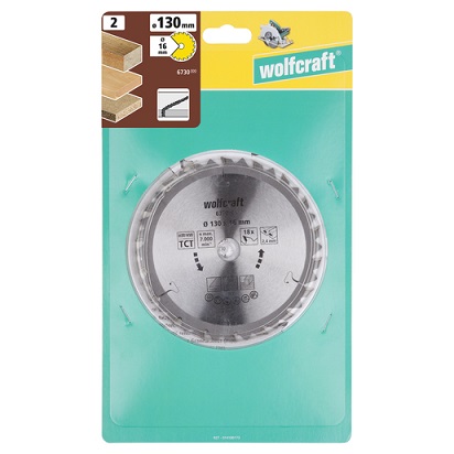 WOLFCRAFT - Circular Hand Saw Blades, brown series (fast, rough cuts) 150mm 20Z