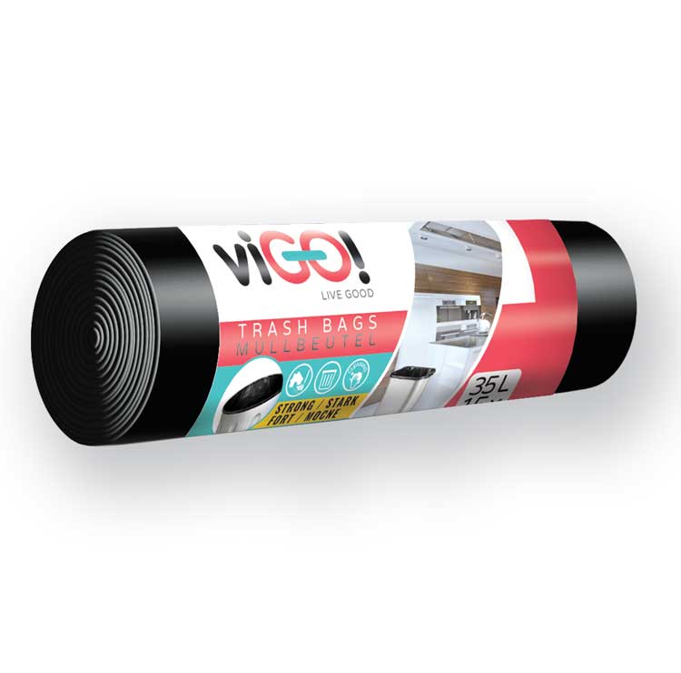 viGO! LDPE garbage bags thick 35l/15 pcs 50x60cm