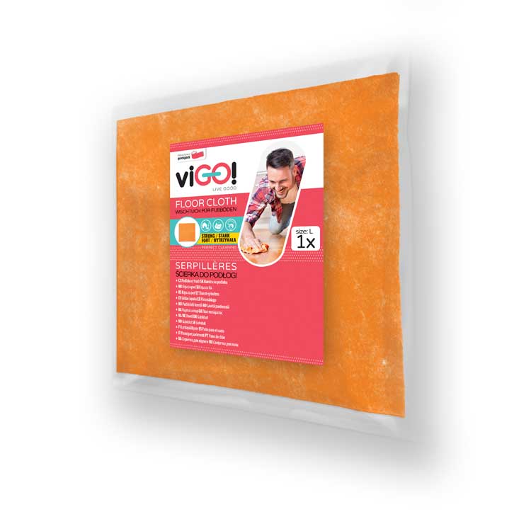 viGO! Cloth / floor cloth orange 50x60cm - packaging