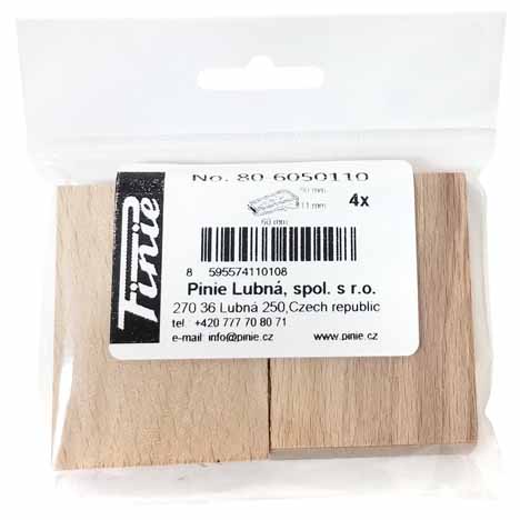PINIE - Wooden wedges 60x50x11mm - 4 pcs