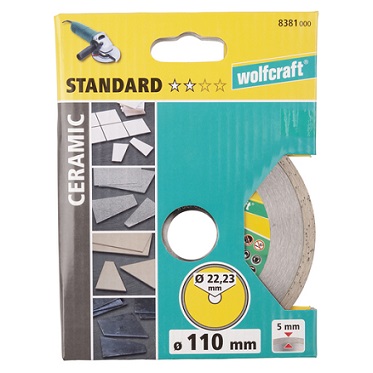 WOLFCRAFT - Diamond Cutting Disc "Standard Ceramic" 110x22,2mm