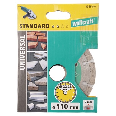 WOLFCRAFT - Diamond Cutting Disc "Standard Universal" 110x22,2mm