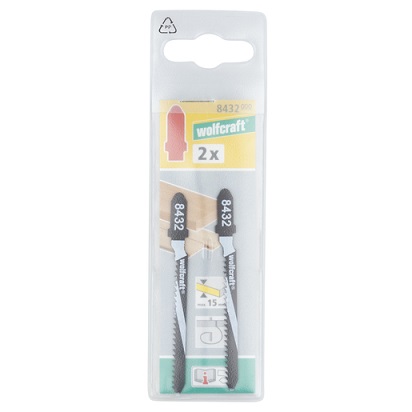 WOLFCRAFT - HCS Jigsaw Blades, T-shank, softwood, curved cut 76mm, 2pcs
