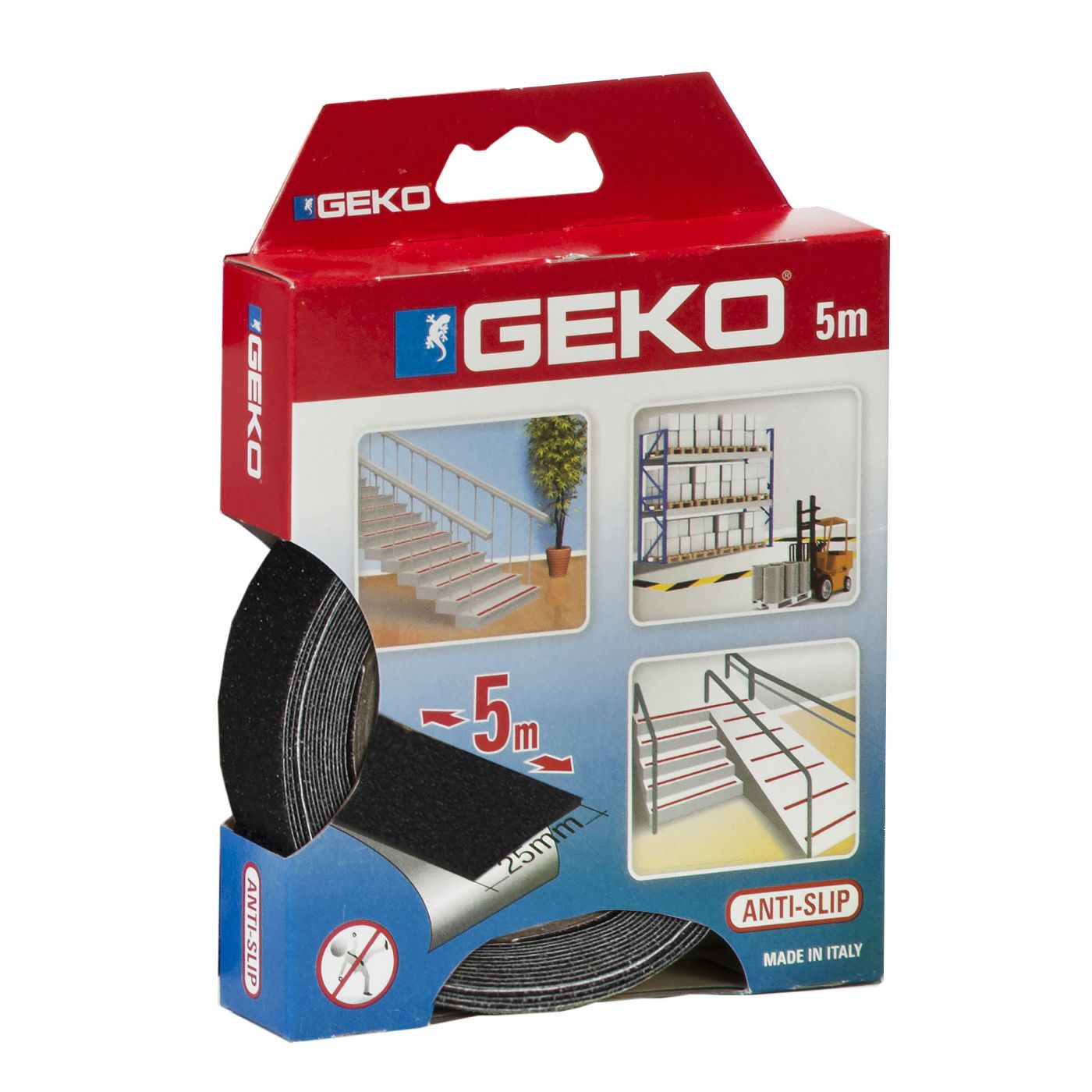 GEKO - Antiskid tape adhesive, black 25mm/5m