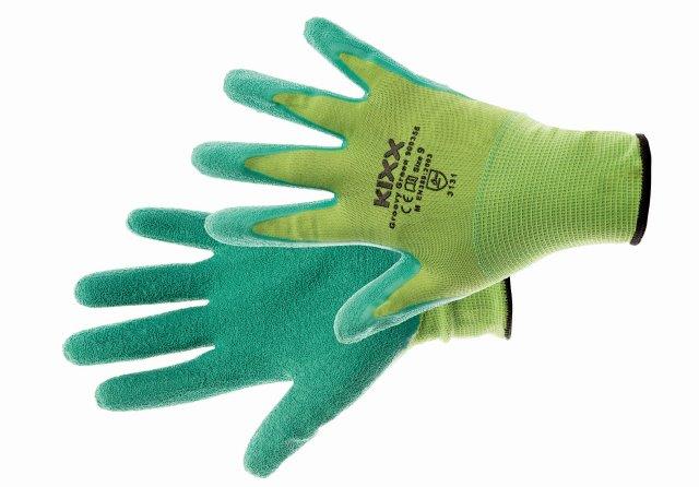CERVA GROOVY GREEN rukavice nylon. latex. zelená, velikost 10