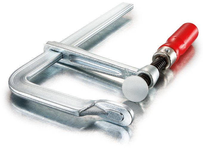 BESSEY - All-steel screw clamp GZ with tried-and-tested wooden handle 200/100