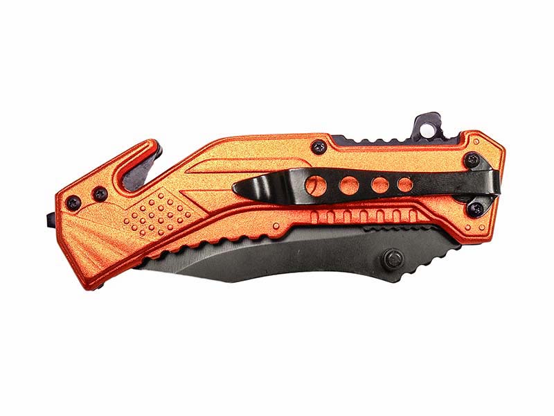 Liner lock knife with LED light