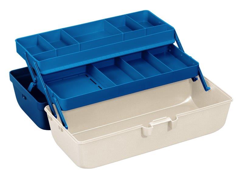 Polypropylene tackle box - blue, 2 compartmens, 335x153x148mm