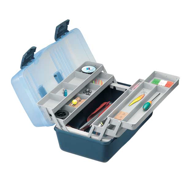 Polypropylene tackle box, 4 shelves