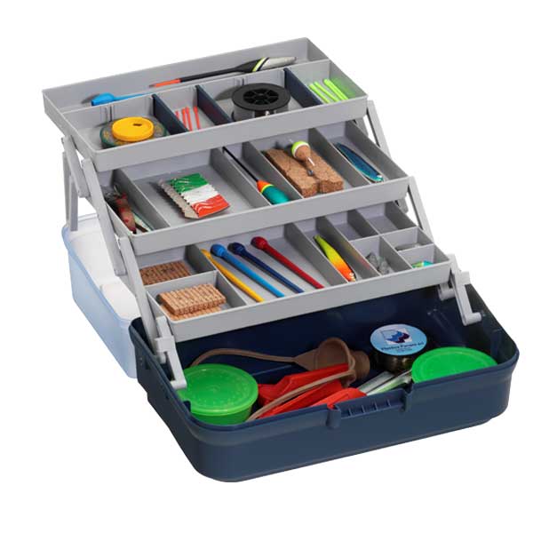 3 tray polypropylene tackle box