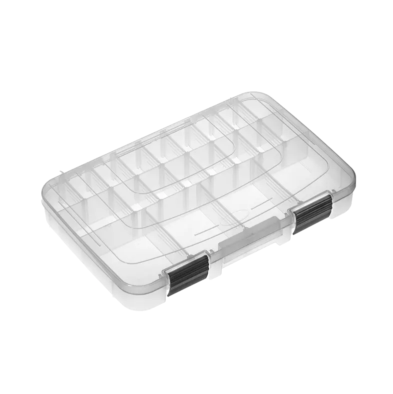 Polypropylene box 364x248x50mm, transparent - 3-21 compartments