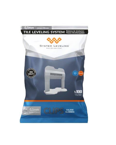 System Leveling - Clip for leveling - 0,5mm (100 pcs)