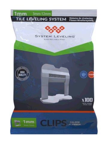 System Leveling - Clip for leveling - 1mm (100 pcs)
