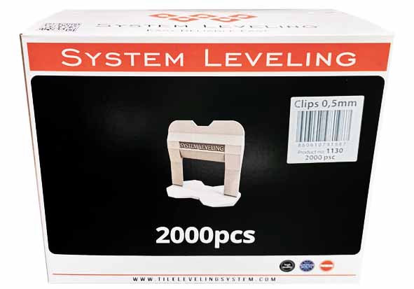 System Leveling - Clip for leveling - 0,5mm (2000 pcs)