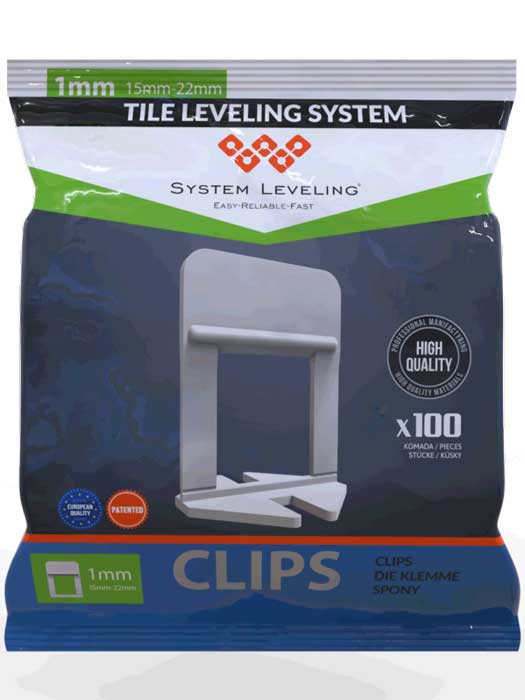 System Leveling - High clip for leveling - 1mm (100 pcs)