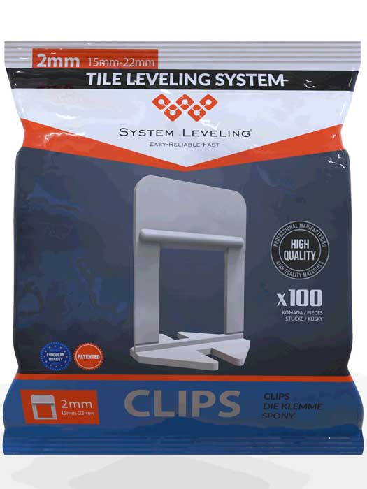 System Leveling - High clip for leveling - 2mm (100 pcs)