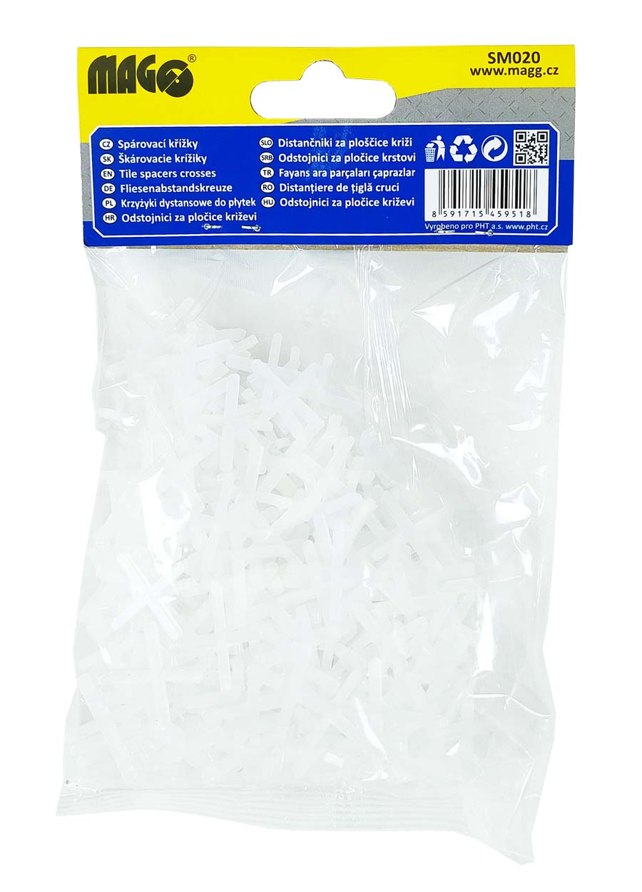 Tile spacers 2,0mm x 250