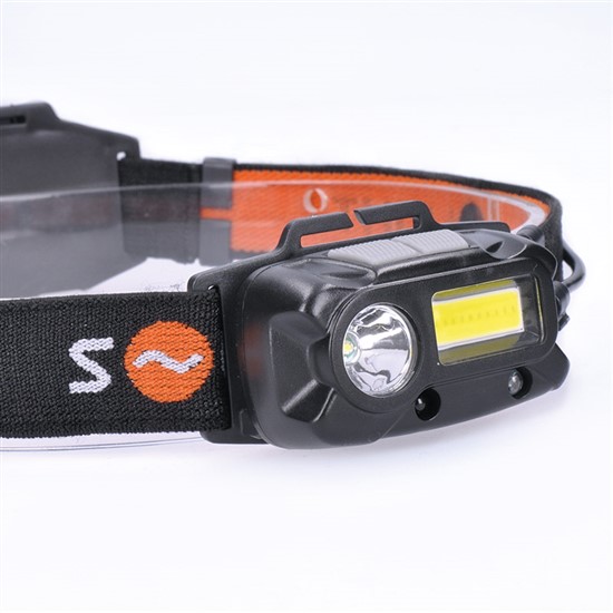 SOLIGHT - LED rechargeable headlamp, 3W + COB,150 + 60lm, Li-ion