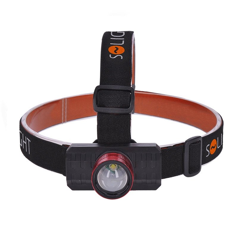 SOLIGHT - LED rechargeable headlamp, 3W,150lm, zoom, Li-ion, USB