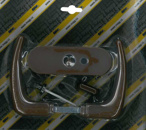 Plastic door handle KLASIK brown