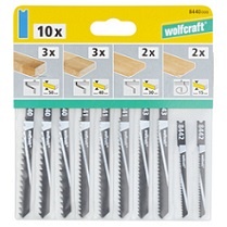WOLFCRAFT - Jigsaw Blade Set 10 Pcs., U-shank, softwood