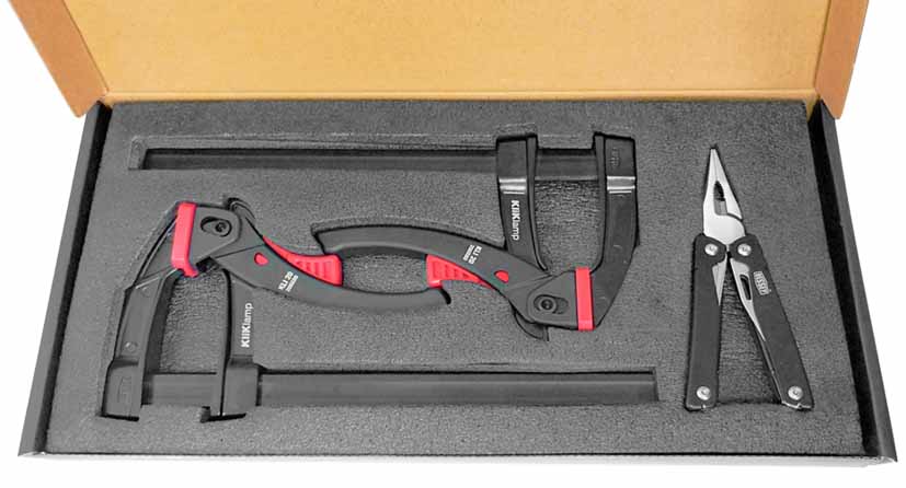 BESSEY - Clamp black KLI20 2 pcs and multifunctional pliers 1 pc