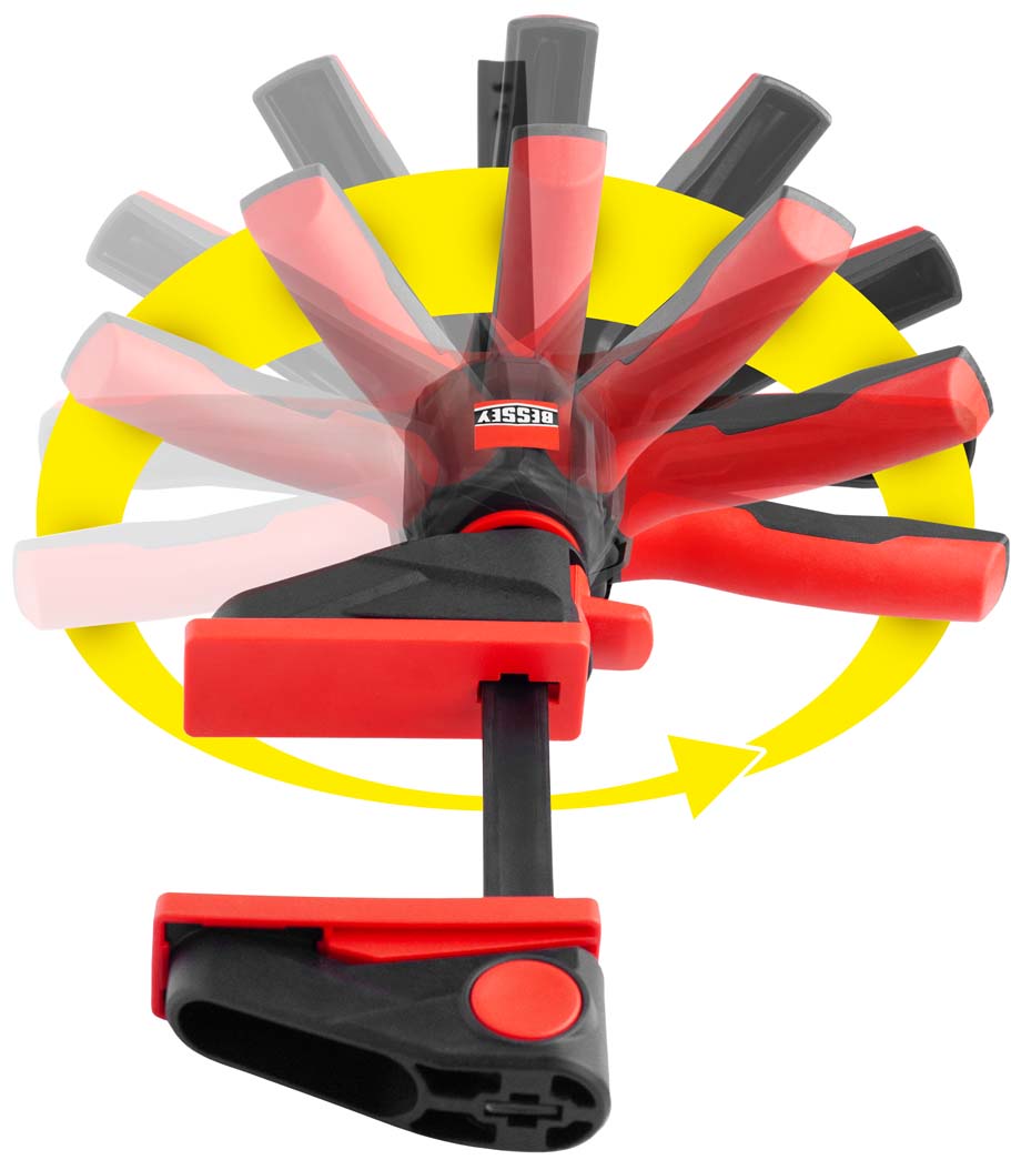 BESSEY - One-handed clamp with rotating handle EZ360 150/80