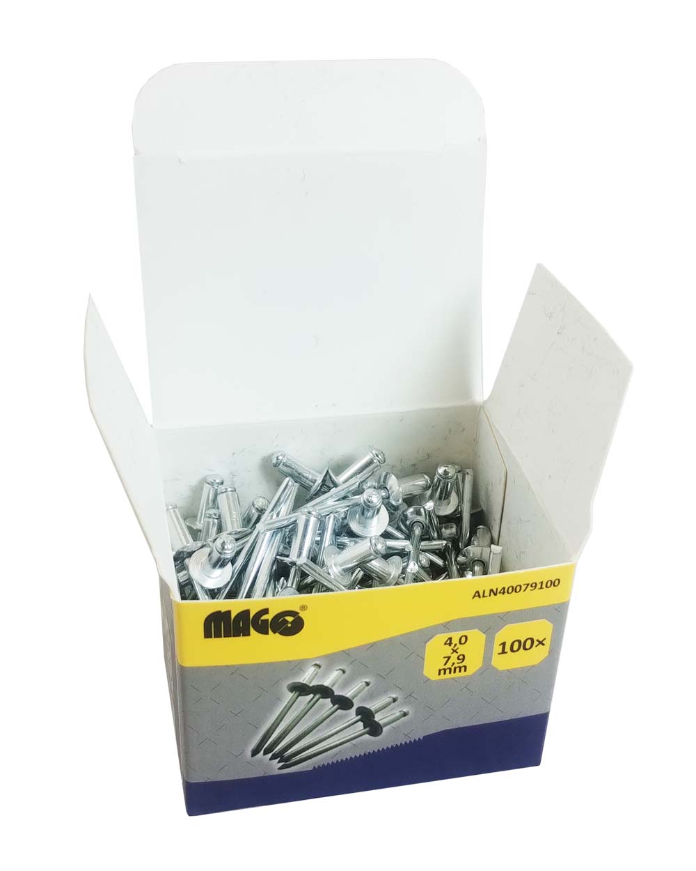 Aluminium rivets 4,0x7,9mm - 100pcs