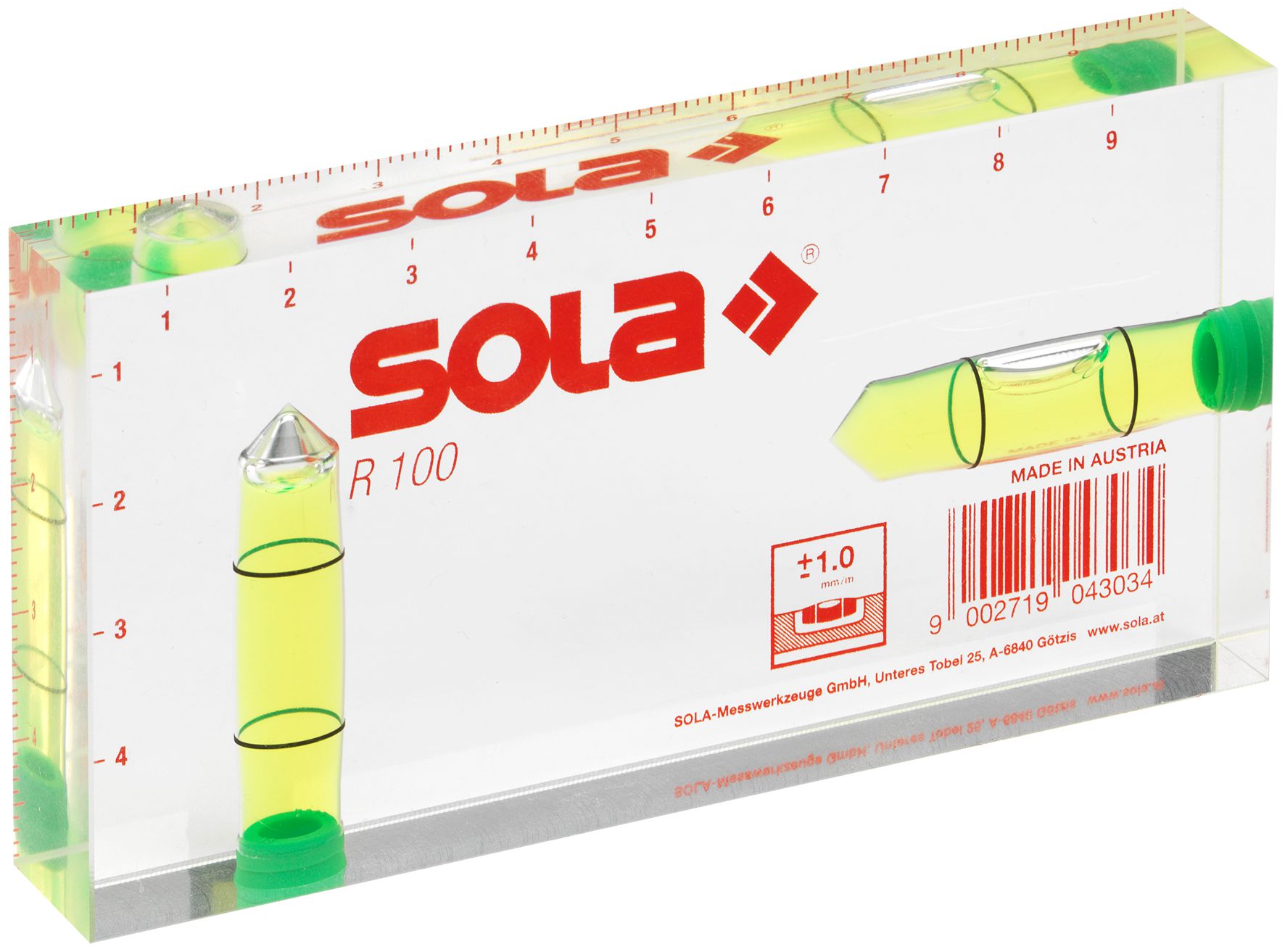 SOLA - R100 - level made of acrylic glass