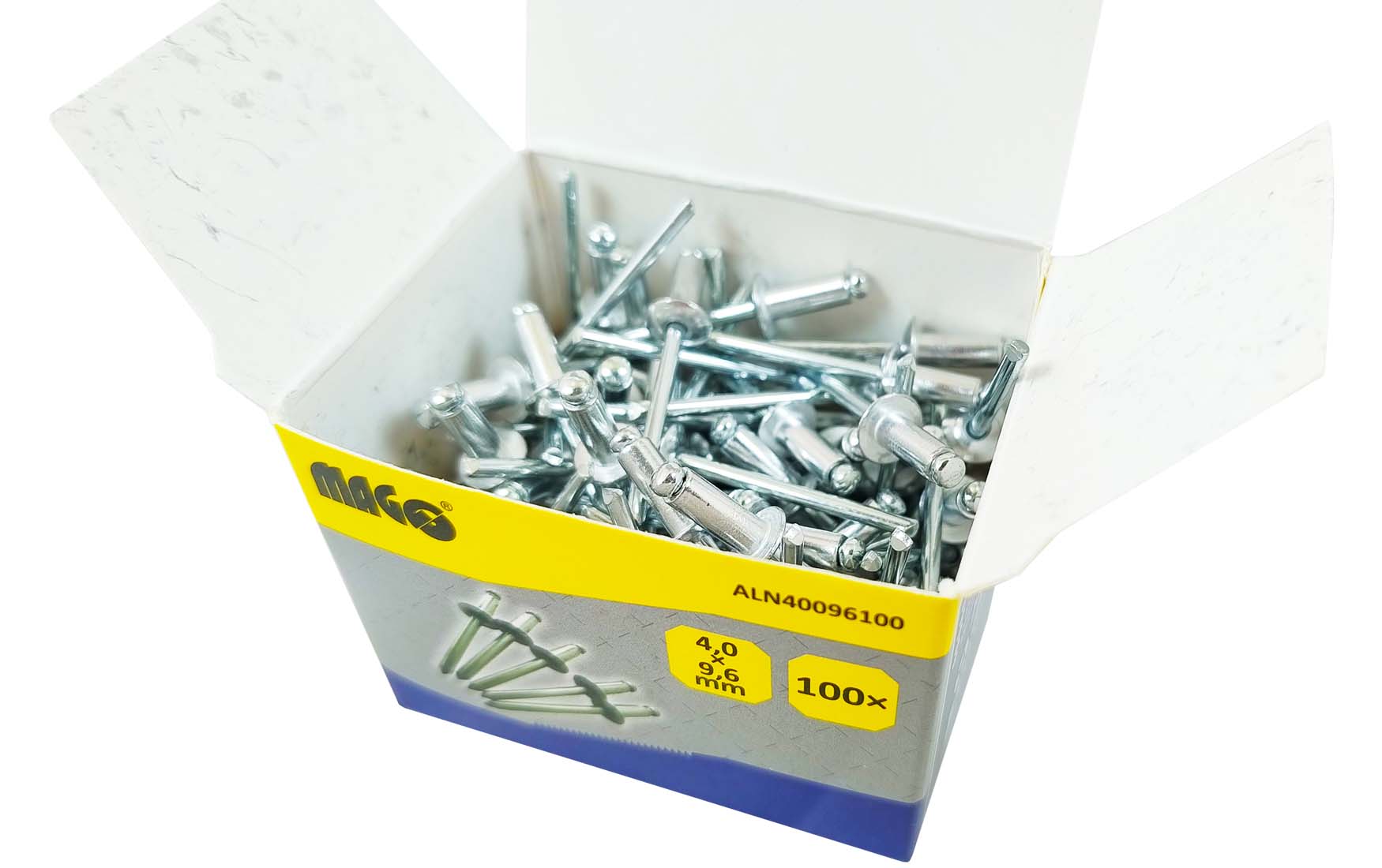 Aluminium rivets 4,0x9,6mm - 100pcs