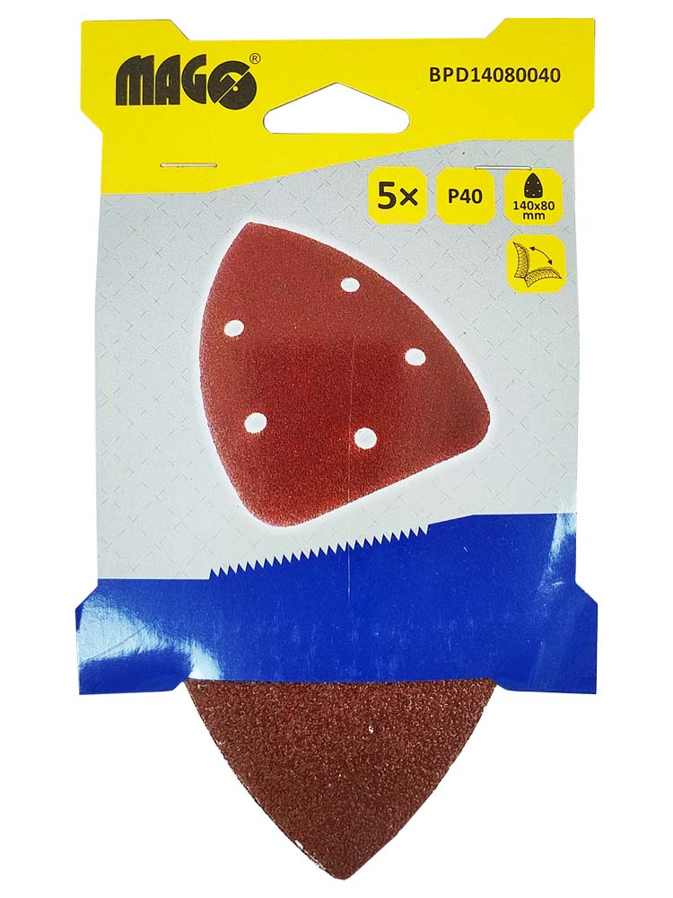 Delta sandpaper 140x80 mm - P40 - 5 pcs