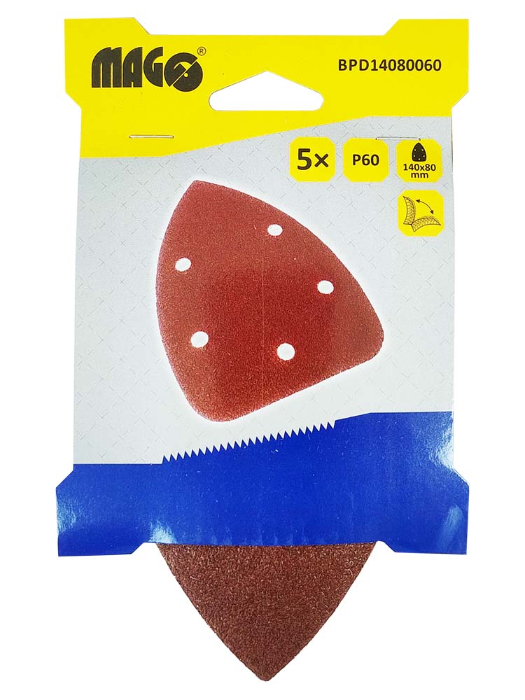 Delta sandpaper 140x80 mm - P60 - 5 pcs