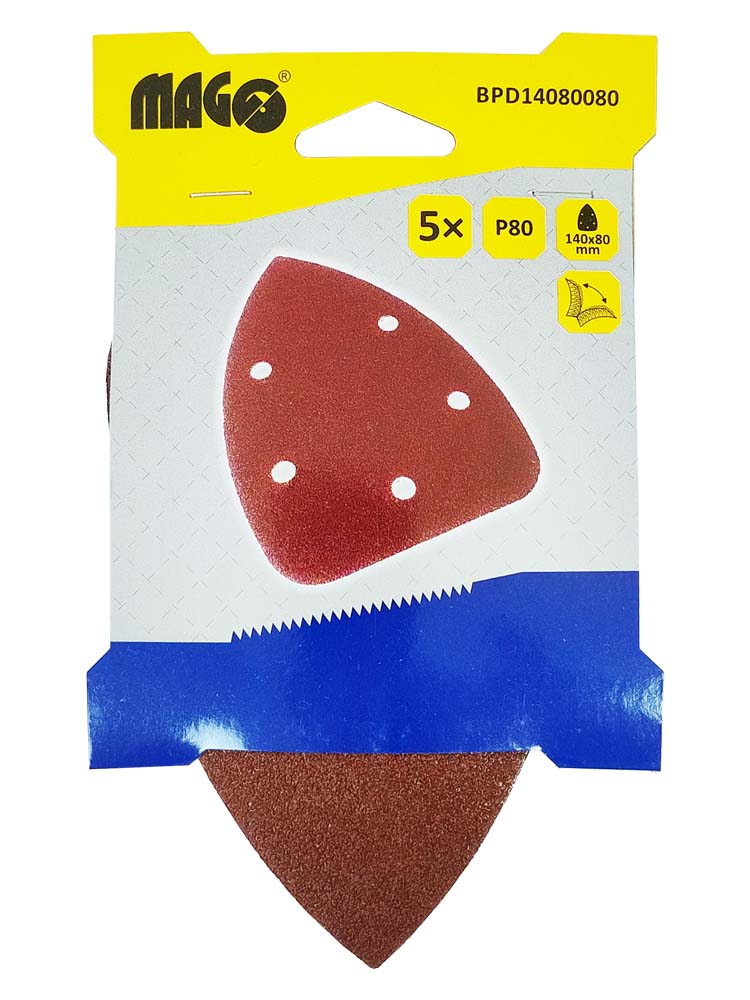 Delta sandpaper 140x80 mm - P80 - 5 pcs