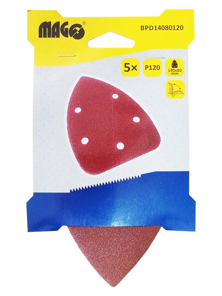 Delta sandpaper 140x80 mm - P120 - 5 pcs