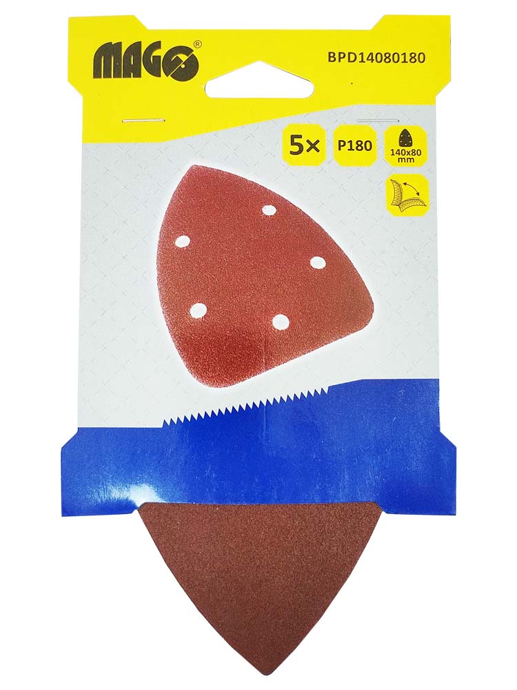 Delta sandpaper 140x80 mm - P180 - 5 pcs