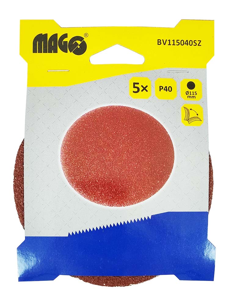 Velcro sanding disc 115 mm - P40 - 5 pcs