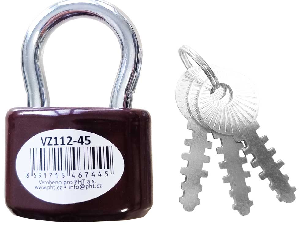 Steel padlock 45 mm - brown