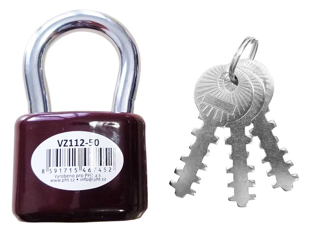 Steel padlock 50 mm - brown