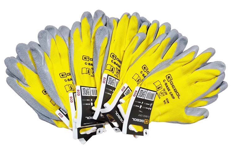 GEBOL - Work gloves for assemblers G-Base Grip size 9 - Blister
