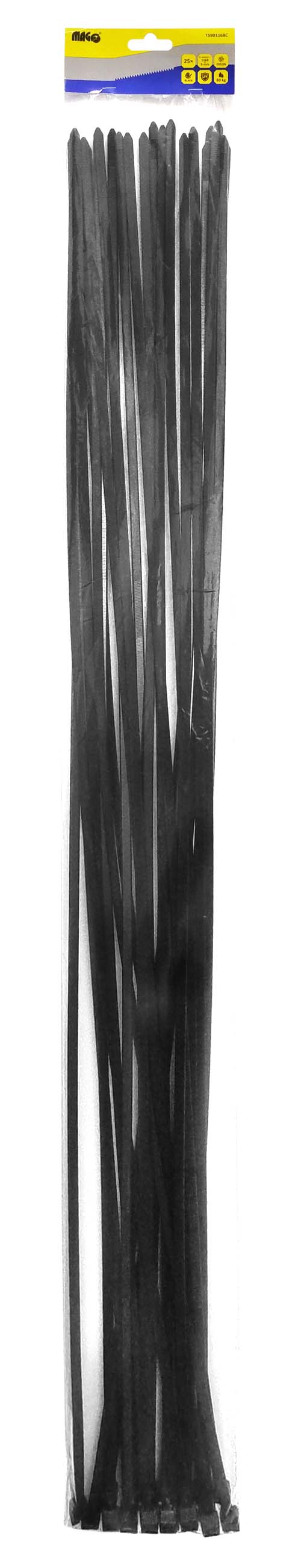 Cable ties 9,0x1168mm black/25pcs