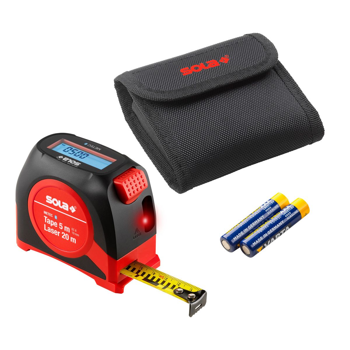 SOLA - METEC digital tape measure with laser rangefinder